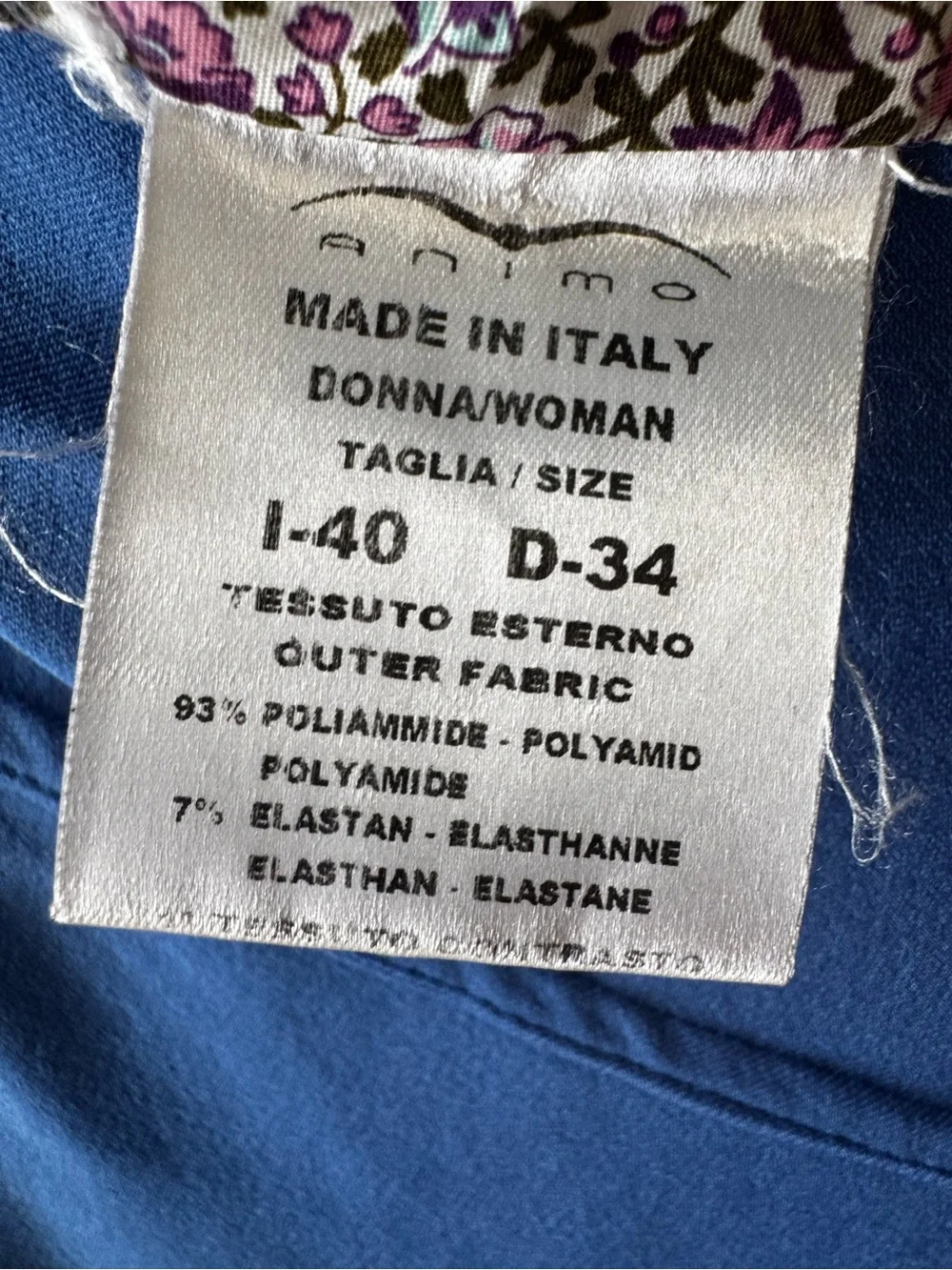 Animo Italia Show Jacket Blue w/ Stud Embellishments & Floral Trim IT 40/US 4 - Picture 8 of 16